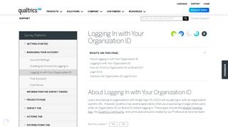 Logging In with Your Organization ID - Qualtrics Support