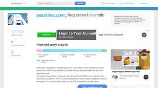 Access regulatoryu.com. Regulatory University