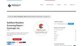 SafeRent Resident Screening Report - CoreLogic, Inc.
