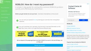 ROBLOX: How do I reset my password? | How-To Guide - GetHuman