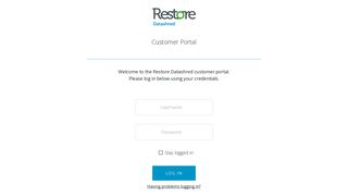 Customer Portal Welcome to the Restore Datashred customer portal ...
