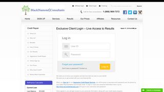 Exclusive Client Login – Live Access to Results | Blackdiamond ...