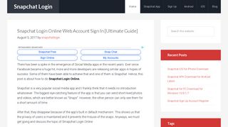 Snapchat Login Online Web Account Sign In [Ultimate Guide]