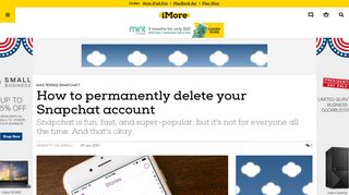 How to permanently delete your Snapchat account | iMore