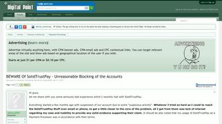BEWARE Of SolidTrustPay - Unreasonable Blocking of the Accounts ...
