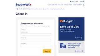 Southwest Airlines - Check-In