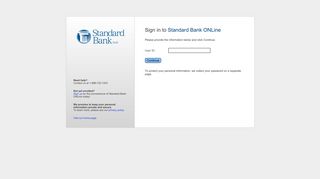 Sign in to Standard Bank ONLine