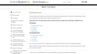 What You Need - StudentLoans.gov