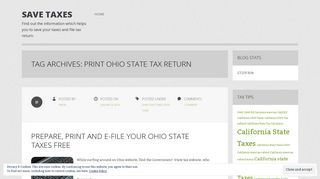 Print Ohio state tax return | Save Taxes