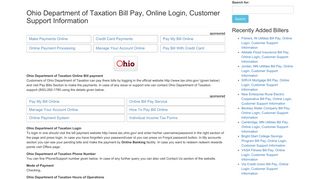 Ohio Department of Taxation Bill Pay, Online Login, Customer Support ...