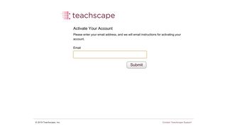 Teachscape | Reset password