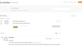 Thrively for classroom – Schoology Support