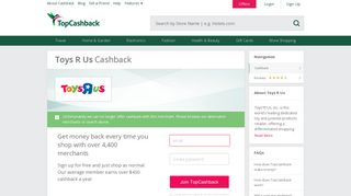 Toys R Us Coupons, Cashback & Discount Codes - TopCashback