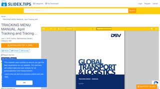 tracking menu – manual - Documents Free Download PDF