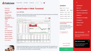 MetaTrader 4 Web Terminal - Trader's Way
