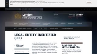 Legal Entity Identifier (LEI) | London Stock Exchange Group