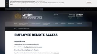 Employee Remote Access | London Stock Exchange Group