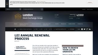 LEI Annual Renewal Process | London Stock Exchange Group