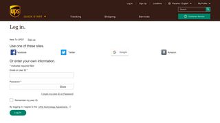 Log in | UPS - Panama - UPS.com