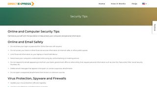 Direct Express® - Security tips