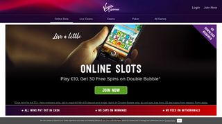 Online Slots - Virgin Games | Play £10, Get 30 Free Spins