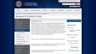 Beneficiary Travel - Hampton VA Medical Center - VA.gov