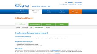 Transfer money from your bank to your card - Walmart MoneyCard