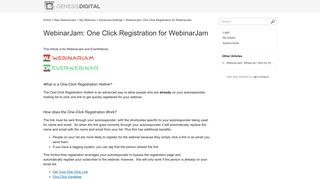 WebinarJam: One Click Registration for WebinarJam
