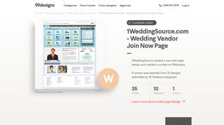 1WeddingSource.com - Wedding Vendor Join Now Page | Web page ...