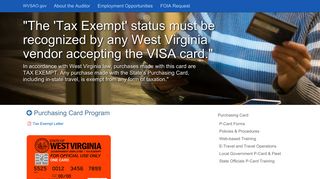 Purchasing Card Program - wvsao.gov