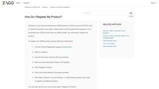 How do I register my product? – Welcome to ZAGG Care