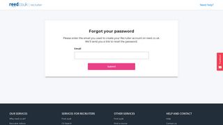 Forgotten password? - reed.co.uk Recruiter