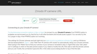 Connect to Zmodo IP cameras