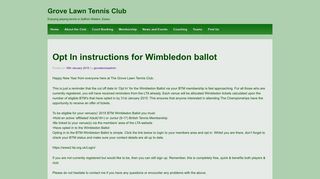 Opt In instructions for Wimbledon ballot | Grove Lawn Tennis Club