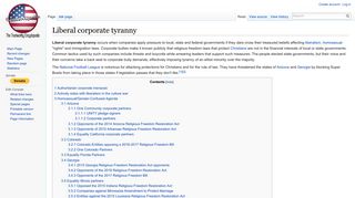 Liberal corporate tyranny - Conservapedia