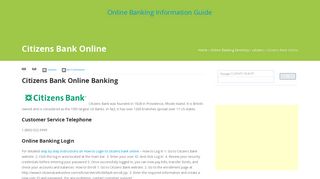 Citizens Bank Online | Online Banking Information Guide