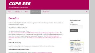 Benefits – CUPE 338