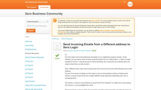 Send Invoicing Emails from a Different address to Xero Login