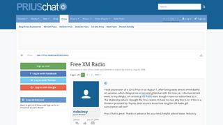 Free XM Radio | PriusChat