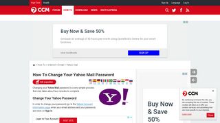 How To Change Your Yahoo Mail Password - Ccm.net