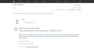 Safari can't open the page “https://login… - Apple Community