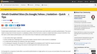 OAuth Enabled Sites (Ex.Google,Yahoo..) Isolation - Quick Tips ...