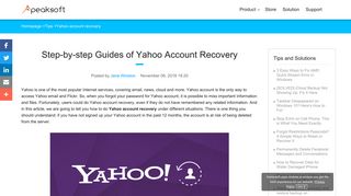 How to Get Yahoo Account Recovery - Apeaksoft