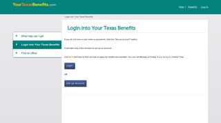 Log In - Your Texas Benefits