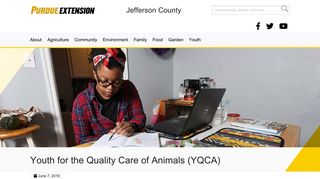 Youth for the Quality Care of Animals (YQCA) - Purdue Extension