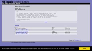Password Protected Sites - HTTrack Website Copier Forum