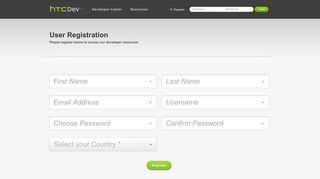 Register - HTCdev