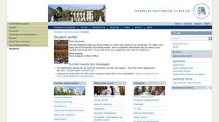 Student portal — Humboldt-Universität zu Berlin