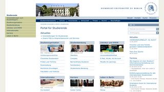 Portal für Studierende — Studierende - Humboldt-Universität zu Berlin