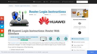 Huawei Login: How to Access the Router Settings | RouterReset